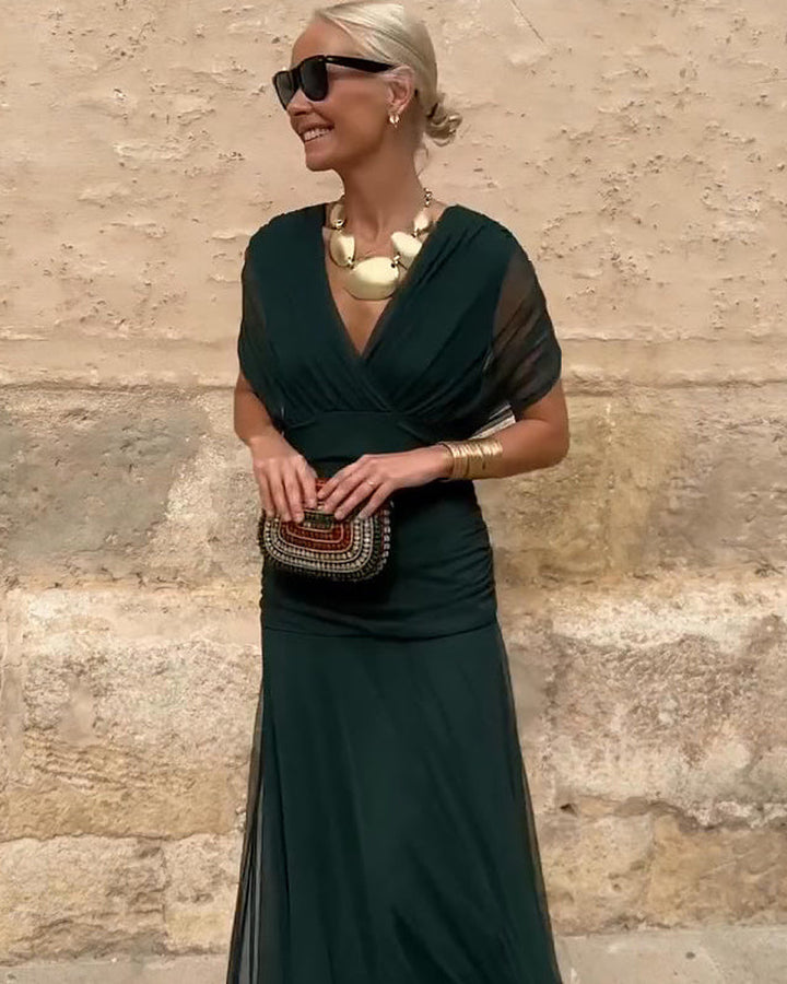 Bella Festliches Maxikleid V-Ausschnitt