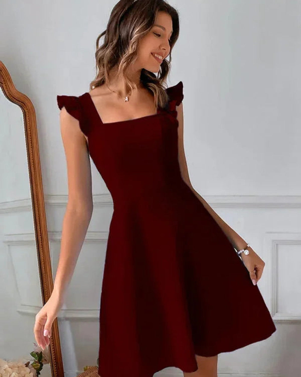 Lena Ausgestelltes Sommerkleid Volant