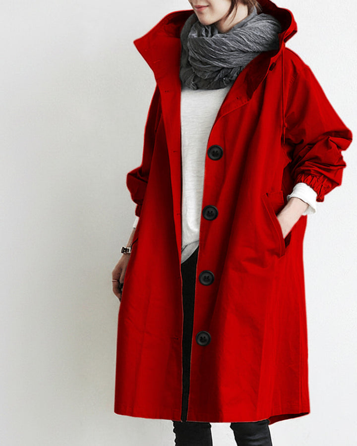 Alina Damen Trenchcoat mit Kapuze