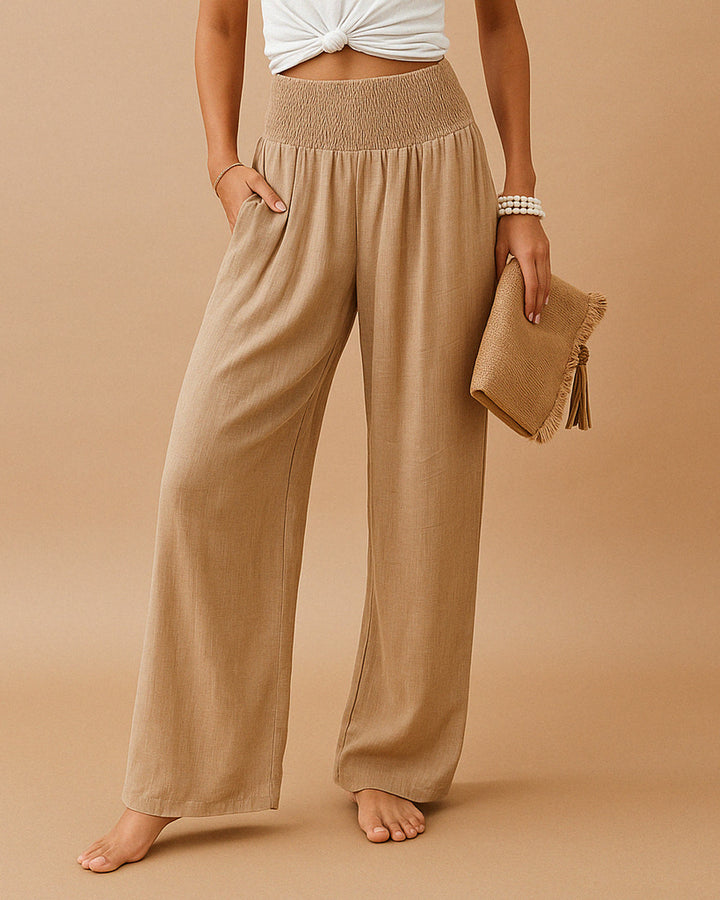 Lena Leinenhose Hochbund Damen