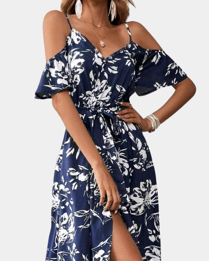 Jovanka Blumenkleid Damen mit Schlitz