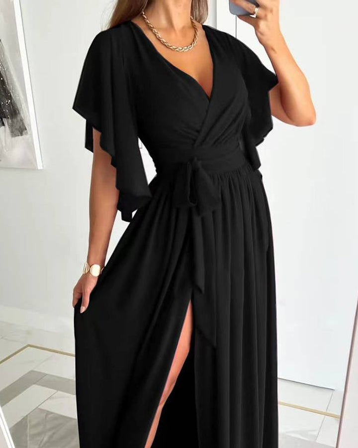 Lena Langes Abendkleid V-Ausschnitt