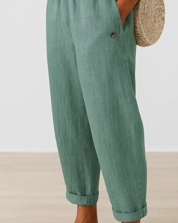 Romina Zeitlose Leinen-Baumwolle Hose