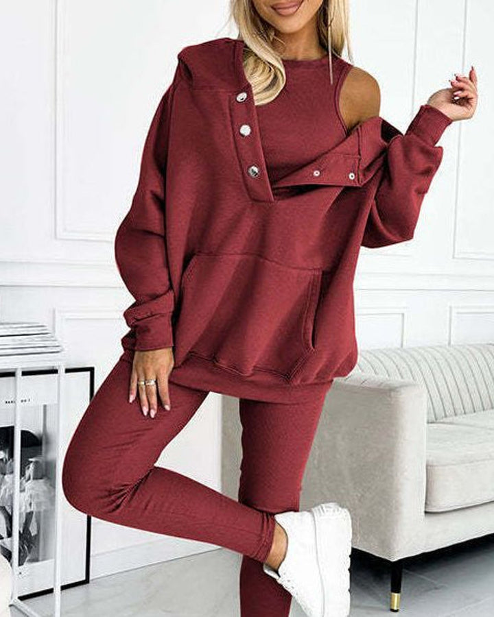 Lena Übergroße Dreiteilige Loungewear