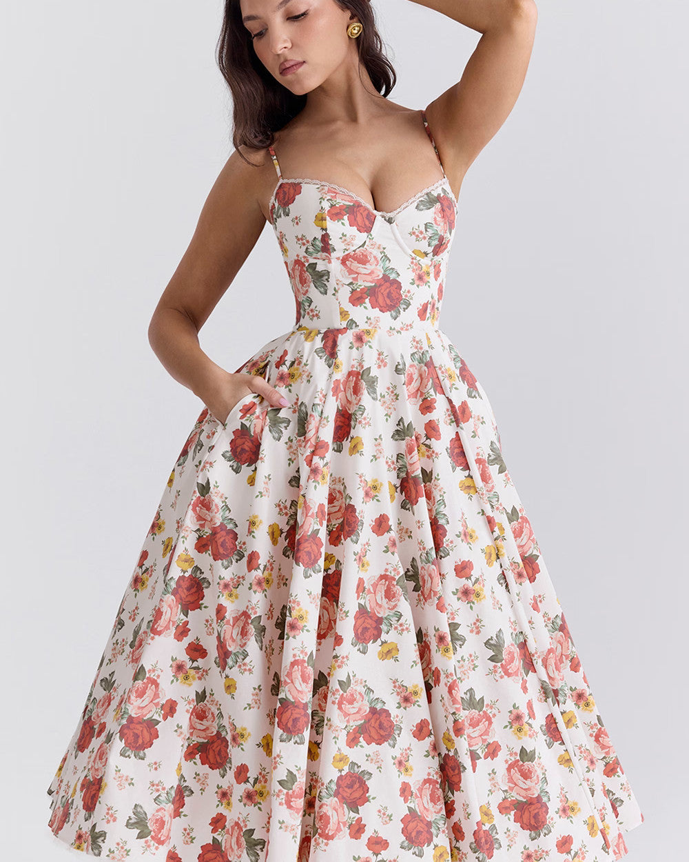 Sophia Elegantes Schlankmachendes Kleid