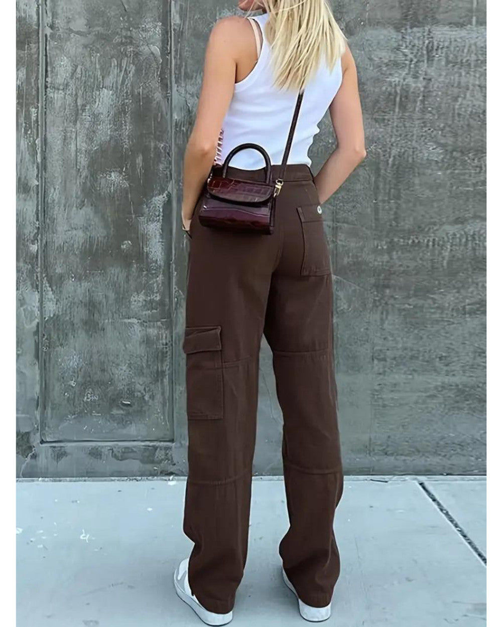 Lena Baumwoll-Cargohose Damen Lässig