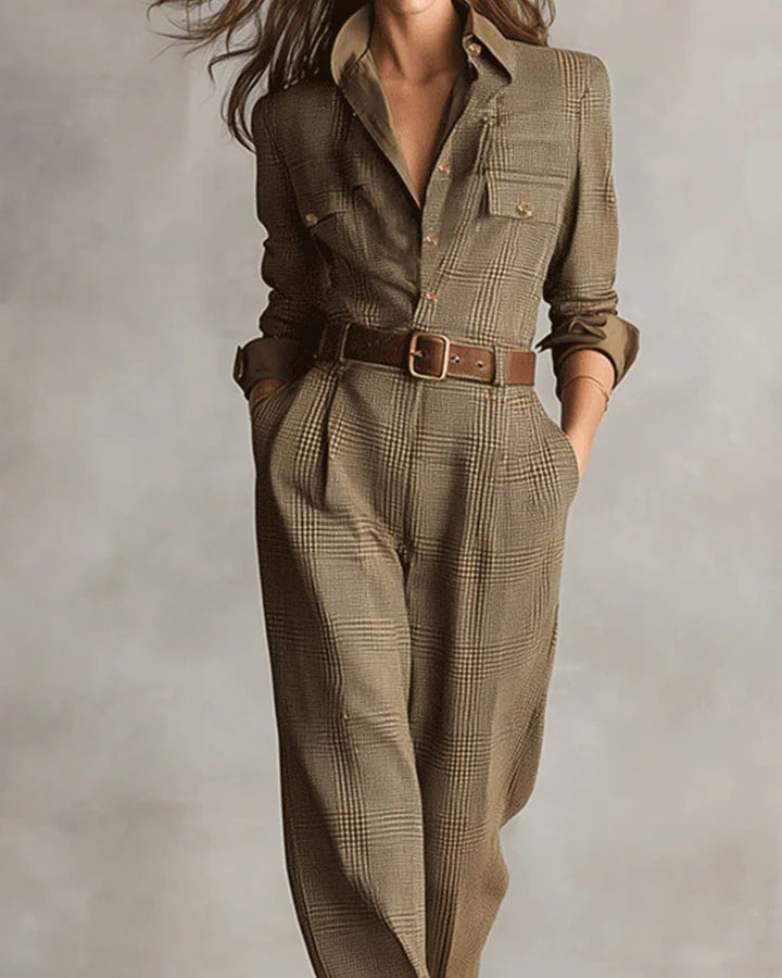 Lena Kariert Overall Tweed