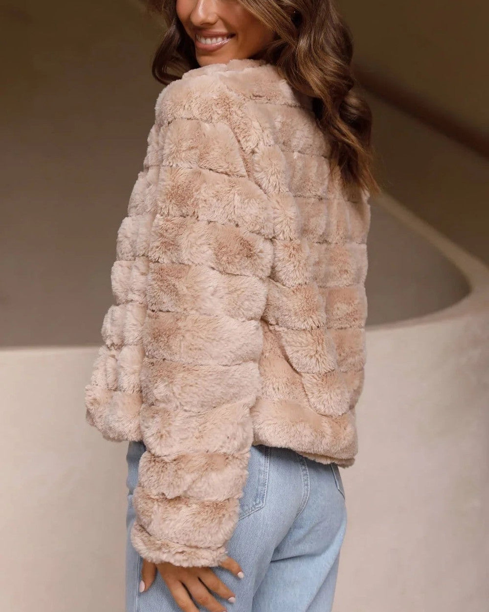 Lena Kunstfell Jacke Kurzmantel