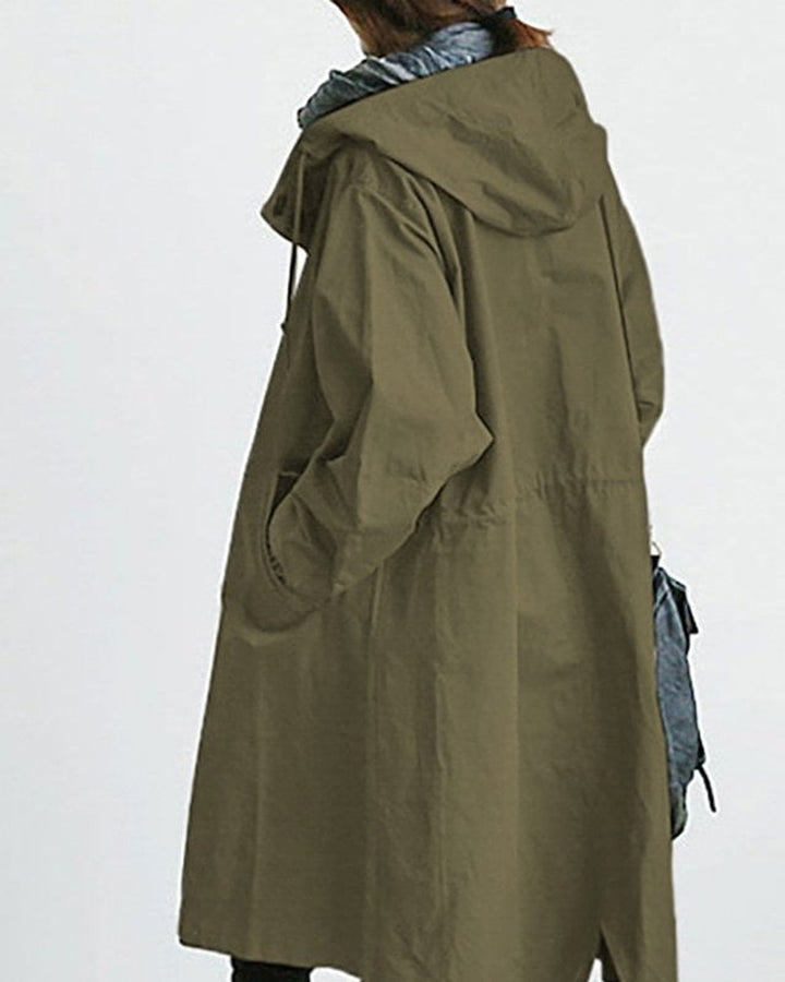 Alina Damen Trenchcoat mit Kapuze