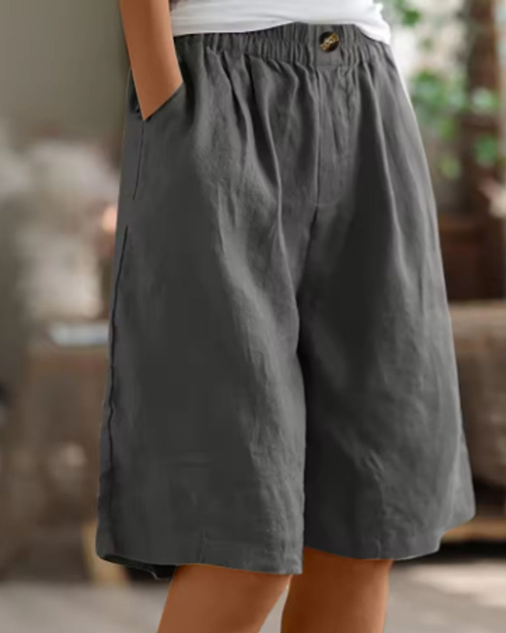 Renee Kurze Leinenhose Damen Sommer