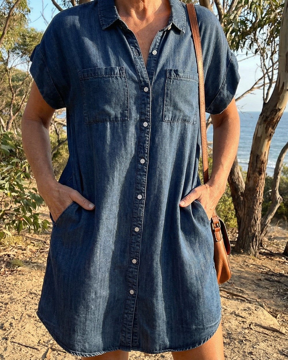 Sofia Jeanskleid Druck Damen Freizeitkleid