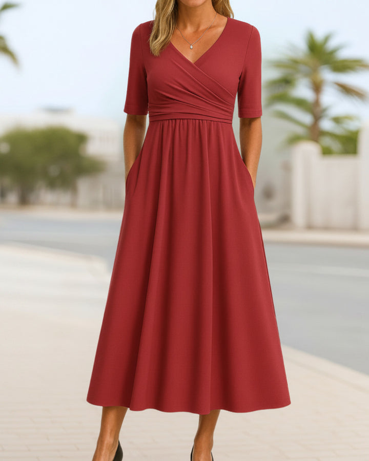 Monica Elegantes Crossover-Kleid Damen