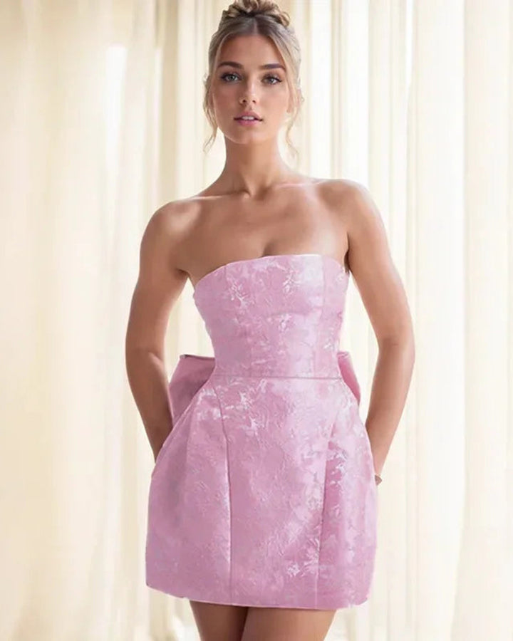 Alina Trägerloses Jacquardkleid Damen