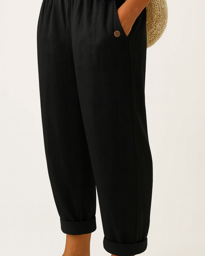 Romina Zeitlose Leinen-Baumwolle Hose