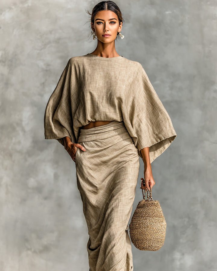 Lena Zweiteiliges Leinenkleid Damen
