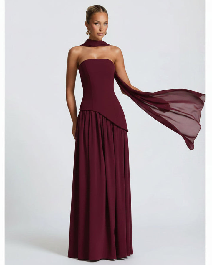 Alina Maxikleid Trägerlos Abendkleid