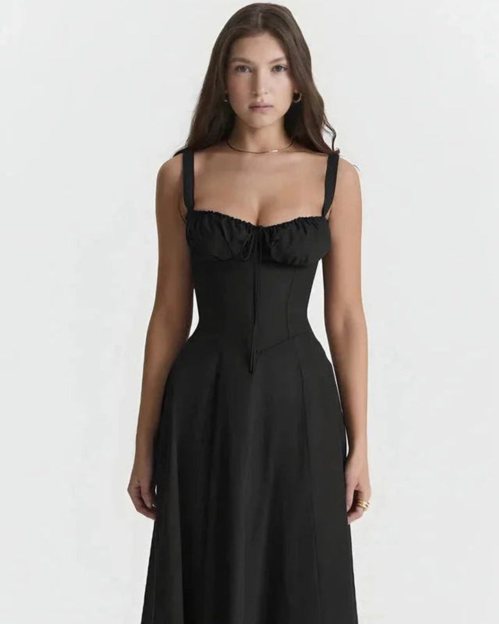 Linsay Elegantes Schnürkleid mit Schlitz