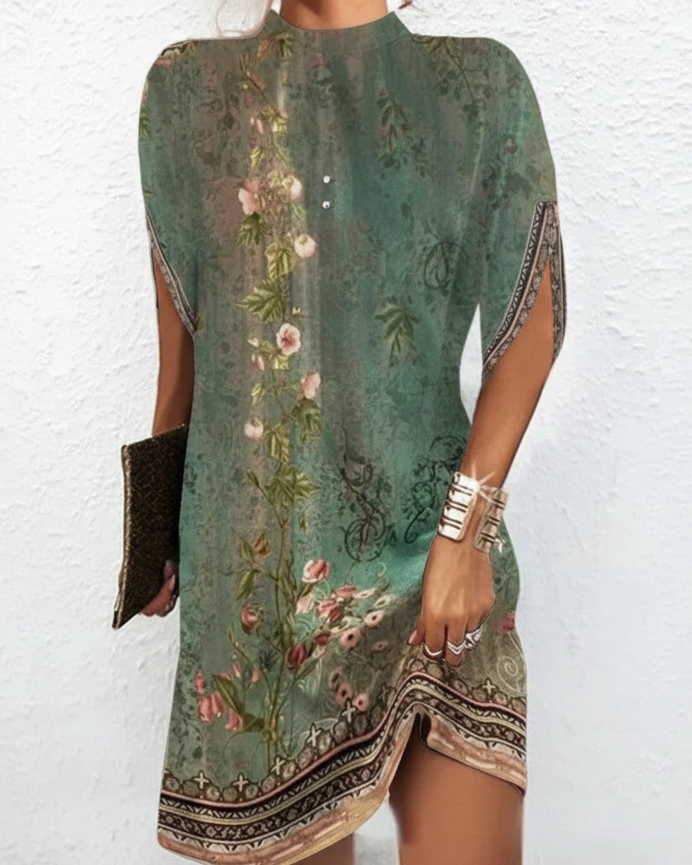 Nina Kurzes Abendkleid Fledermausärmel