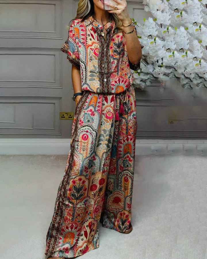 Lena Weite Leinenhose Boho Damen