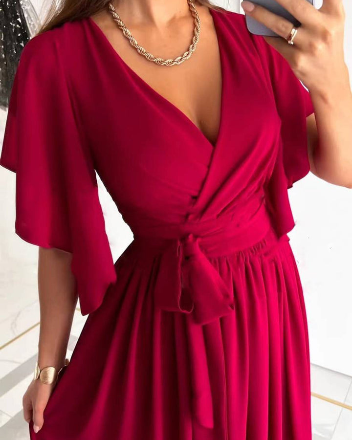 Lena Langes Abendkleid V-Ausschnitt