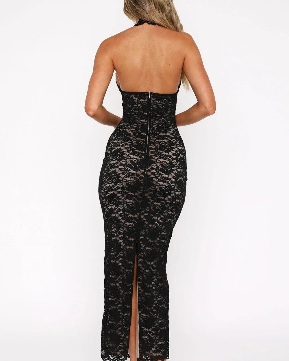 Lena Langes Spitzenkleid Rückenfrei
