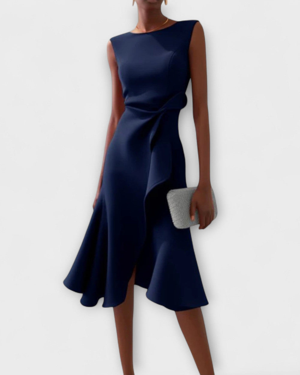 Sheila Asymmetrisches Midi Kleid Damen