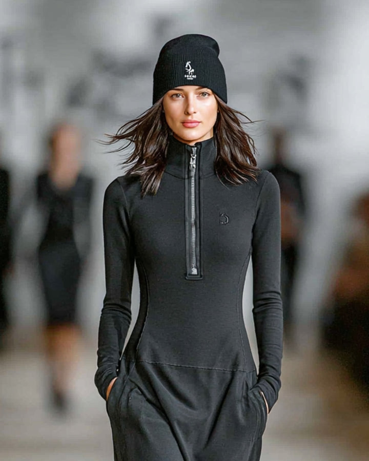 Nina Sportliches Maxikleid Rundhals