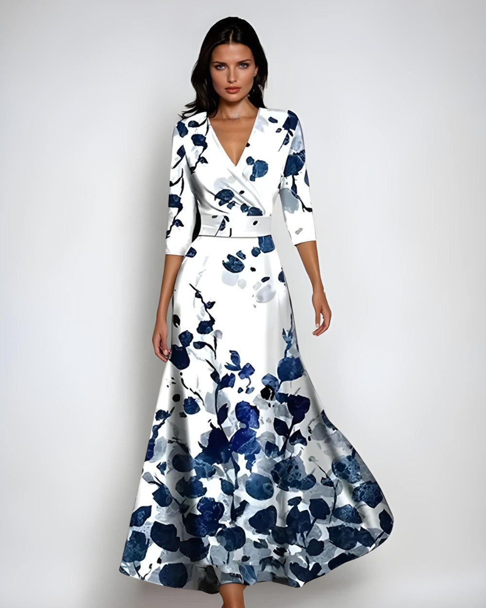 Lynor Blumiges Damenkleid Elegant