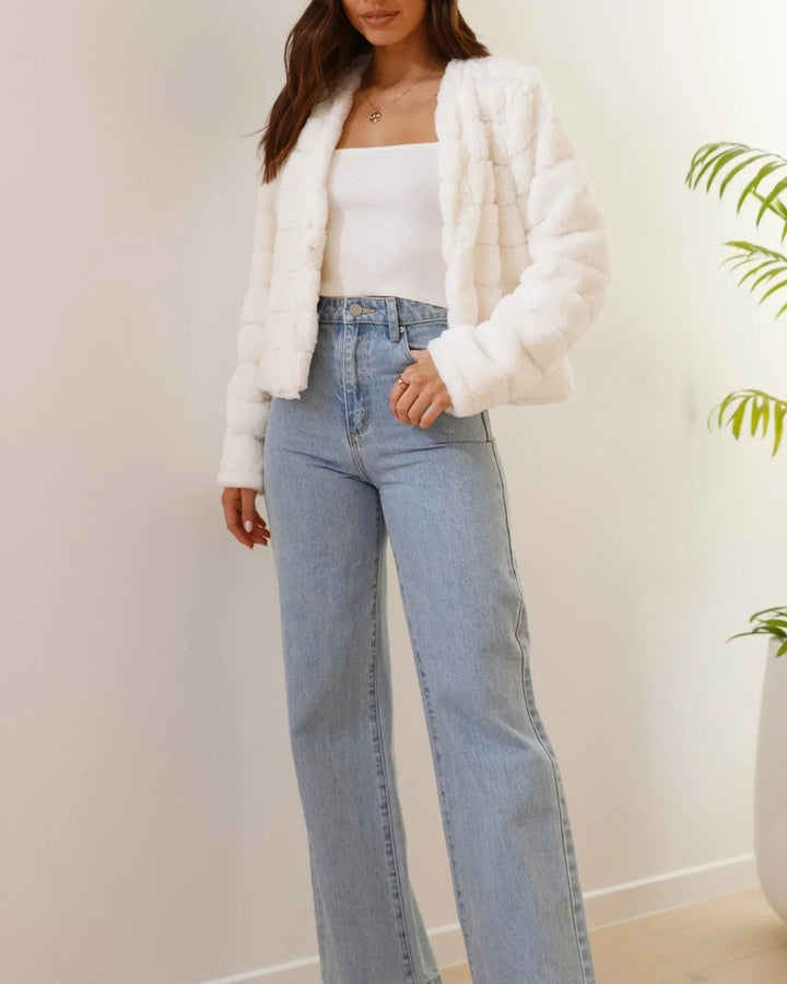 Lena Kunstfell Jacke Kurzmantel
