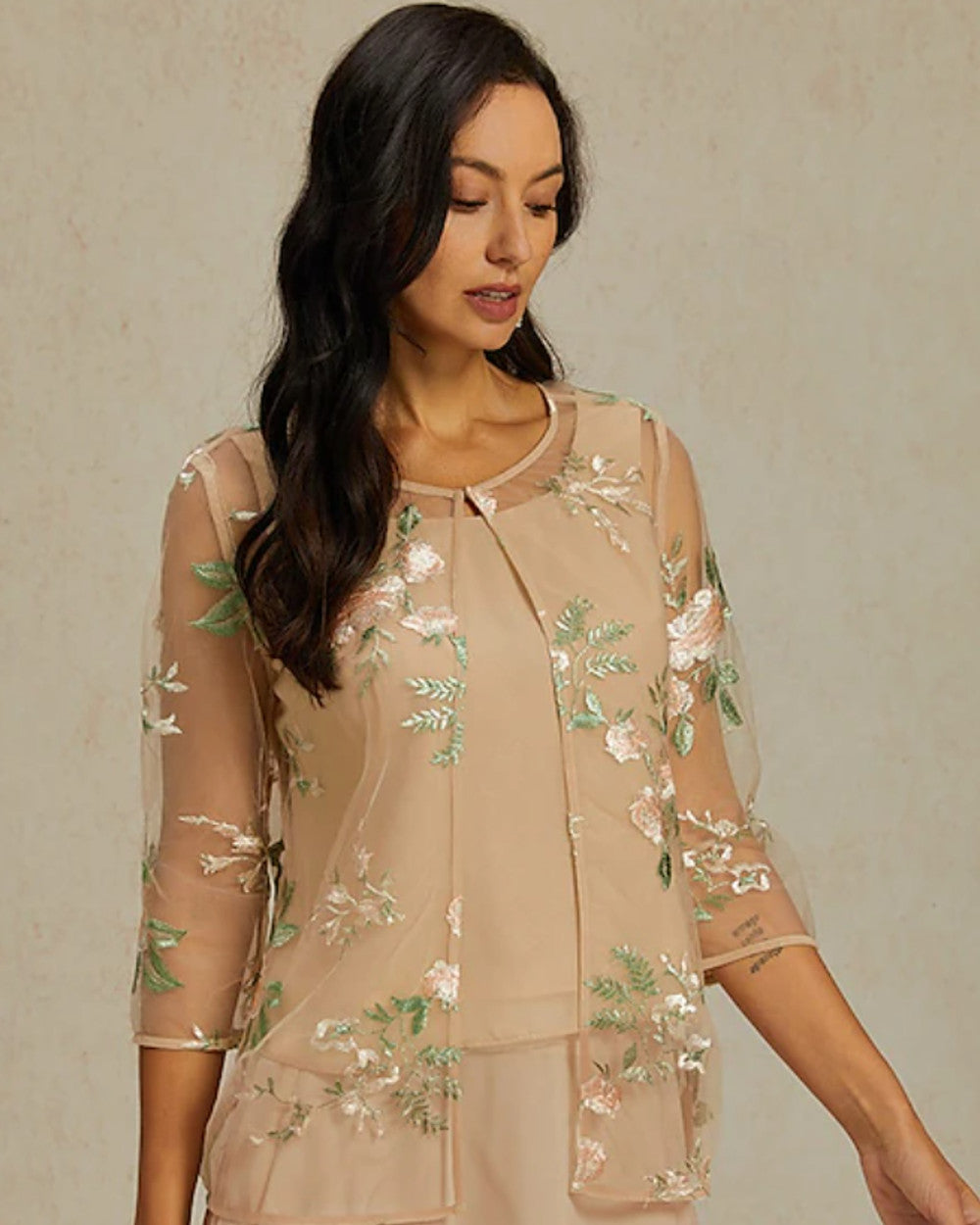 Lena Gestickter Kanten-Blazer Damen