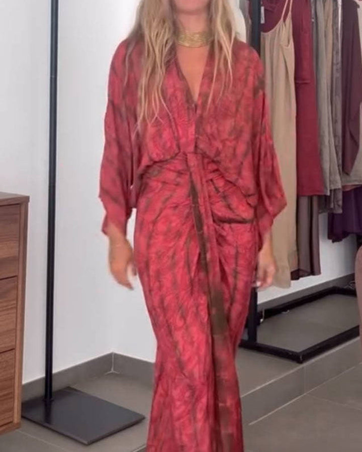 Mia Kimono Sommerkleid Bedruckt