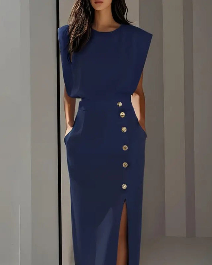 Nina Mittellanges Kleid Seitenschlitz