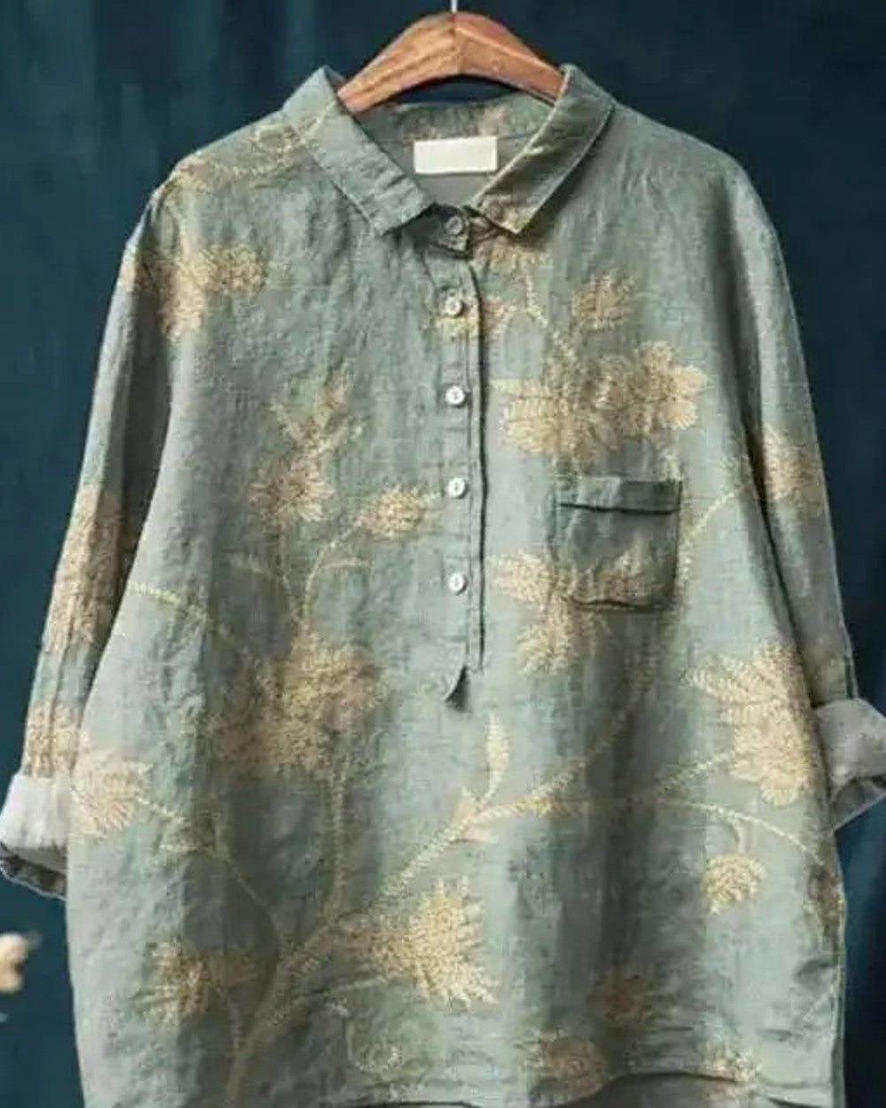 Amita Bluse Blumenmuster Vintage