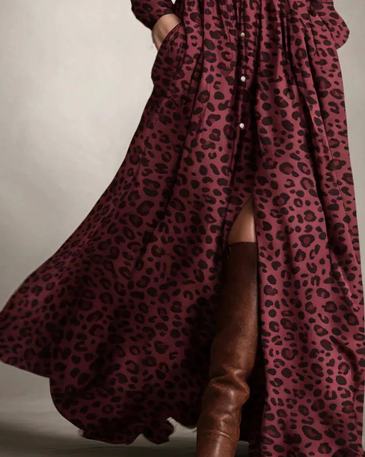 Lena Kariertes Maxikleid Hemdkleid