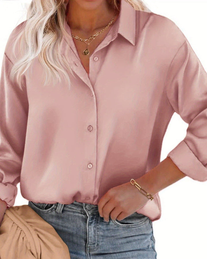 Lena Seidenbluse Knopfleiste Damen