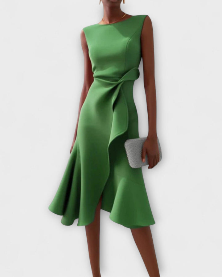 Sheila Asymmetrisches Midi Kleid Damen