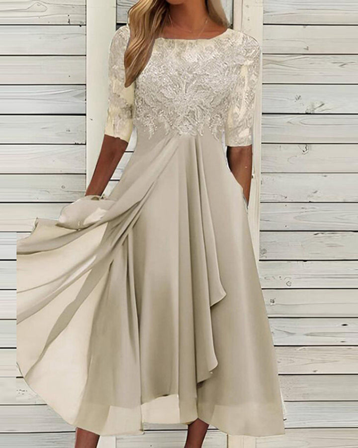 Lena Ärmelloses Herbstkleid Fließend