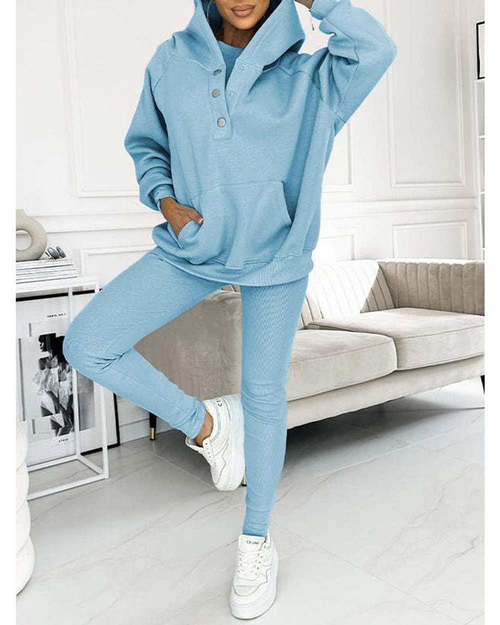 Lena Übergroße Dreiteilige Loungewear