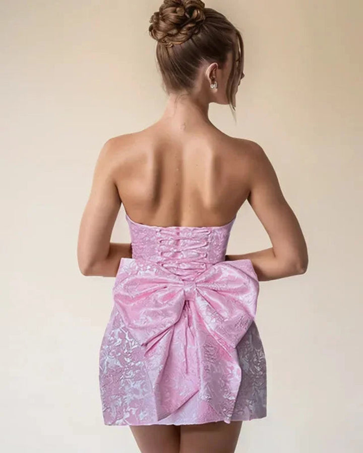 Alina Trägerloses Jacquardkleid Damen