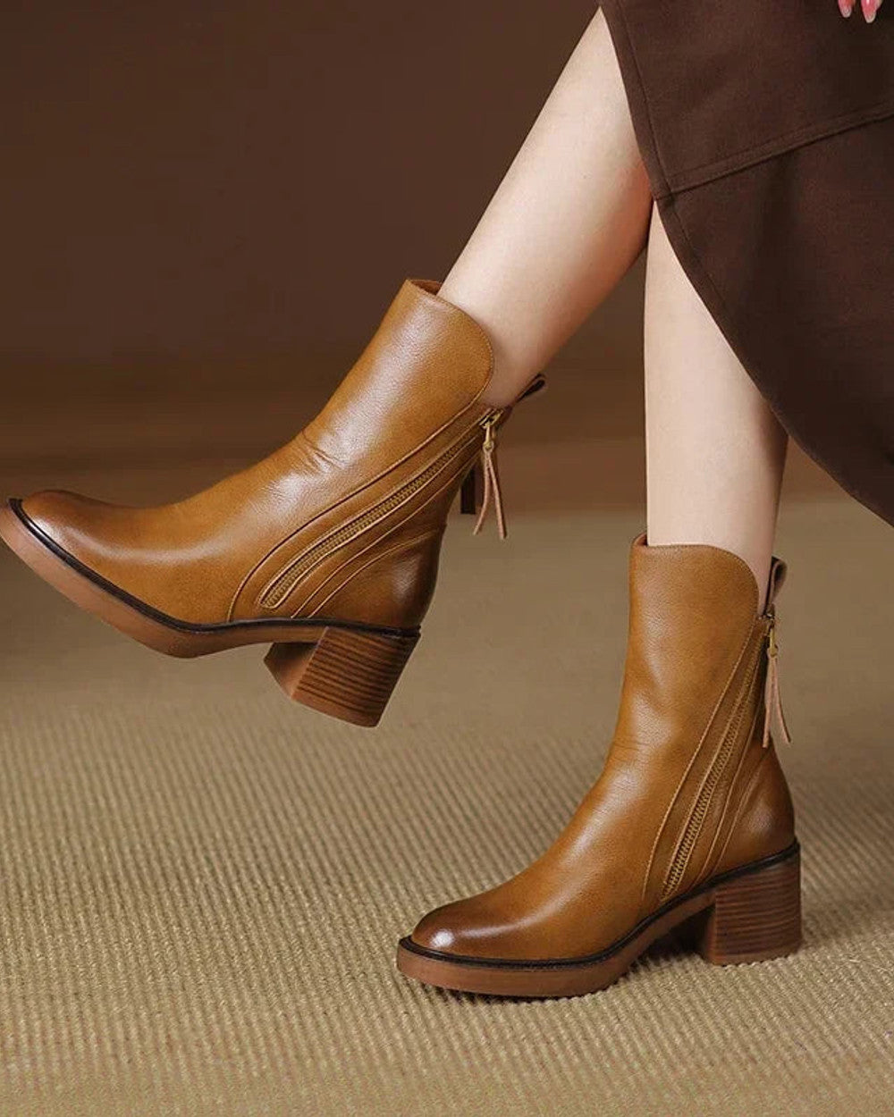 Nina Elegante Lederstiefel Damen