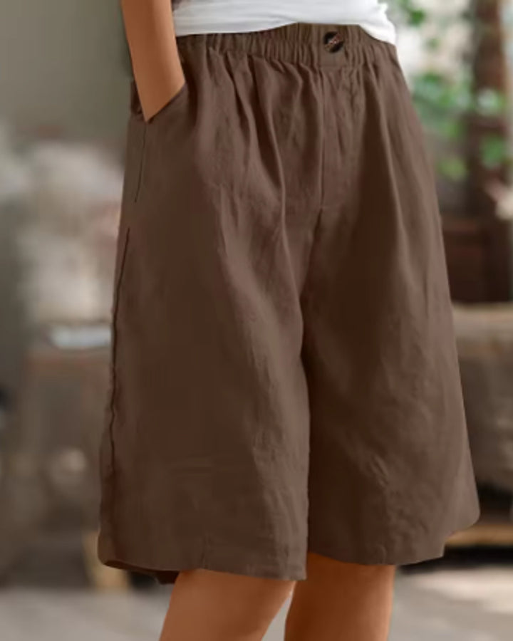 Renee Kurze Leinenhose Damen Sommer