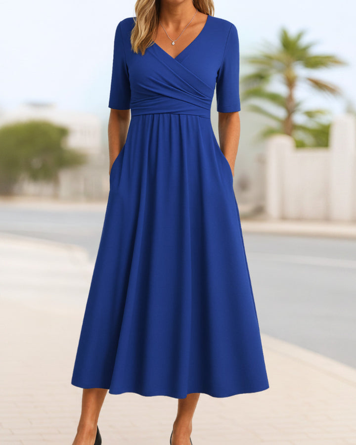 Monica Elegantes Crossover-Kleid Damen