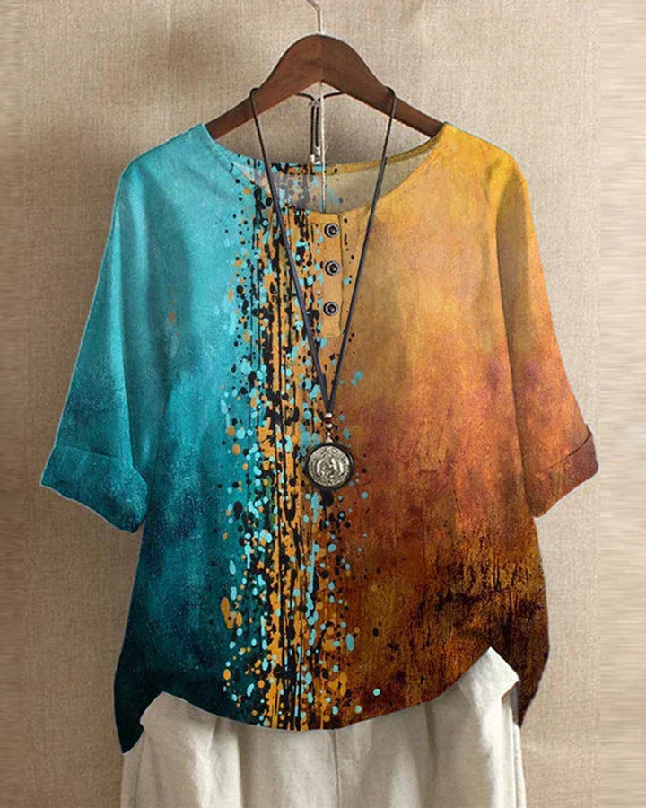 Anya Retro Bluse Damen Oberteil