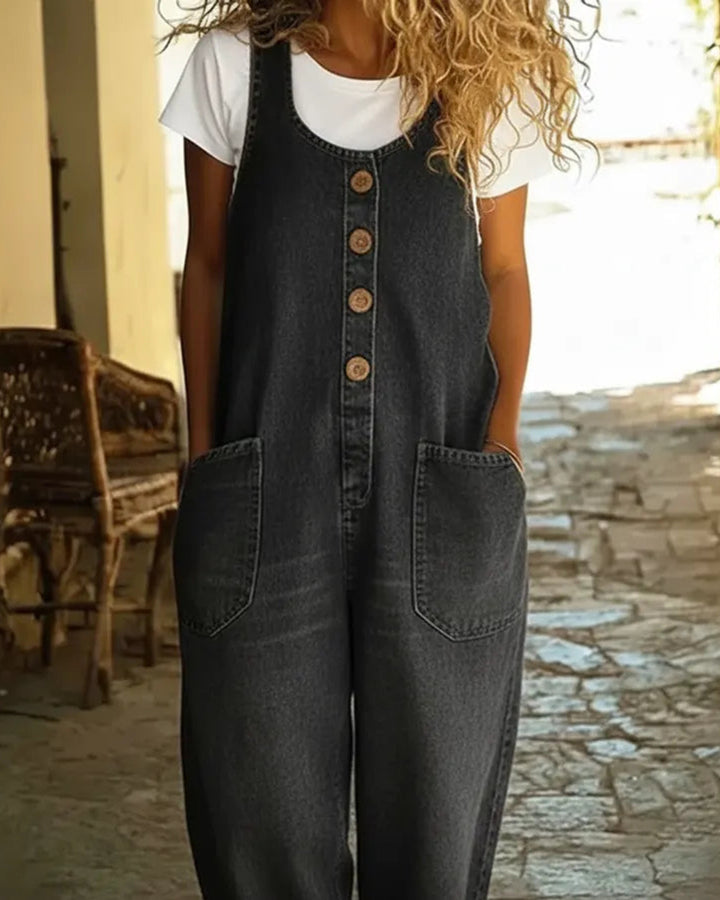 Lena Weste Jeans Einteiler Damen