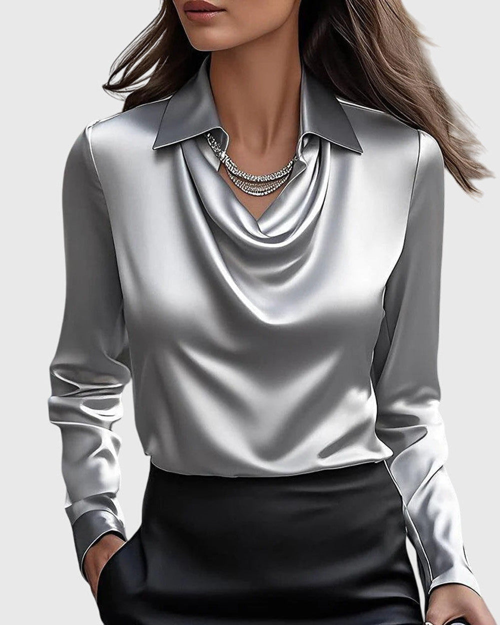 Lena Elegante Bluse Langarm Damen