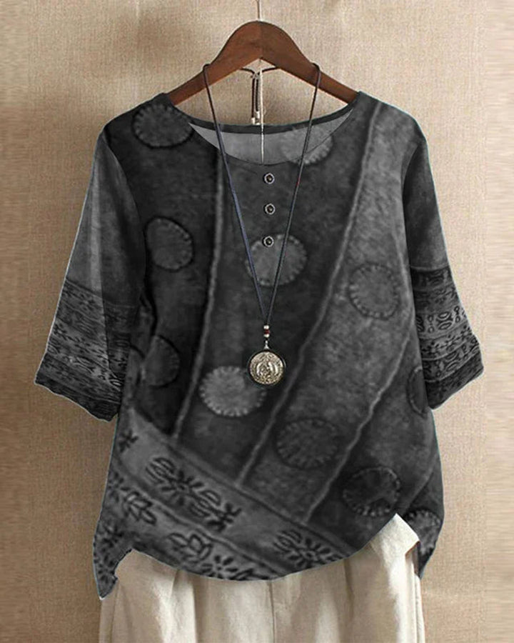Anya Retro Bluse Damen Oberteil