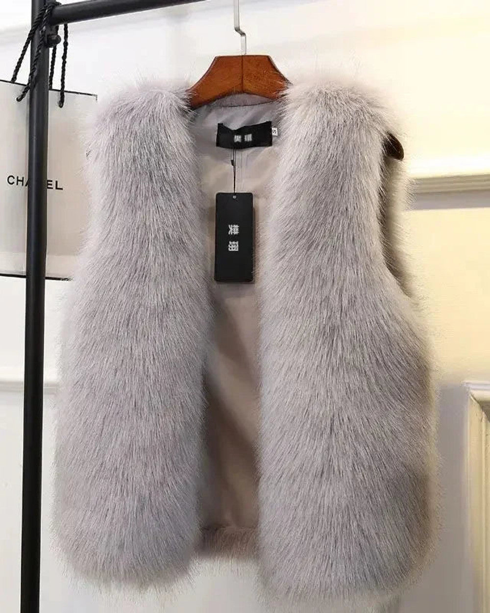 Mia Kunstfell Weste Ärmellos Damen