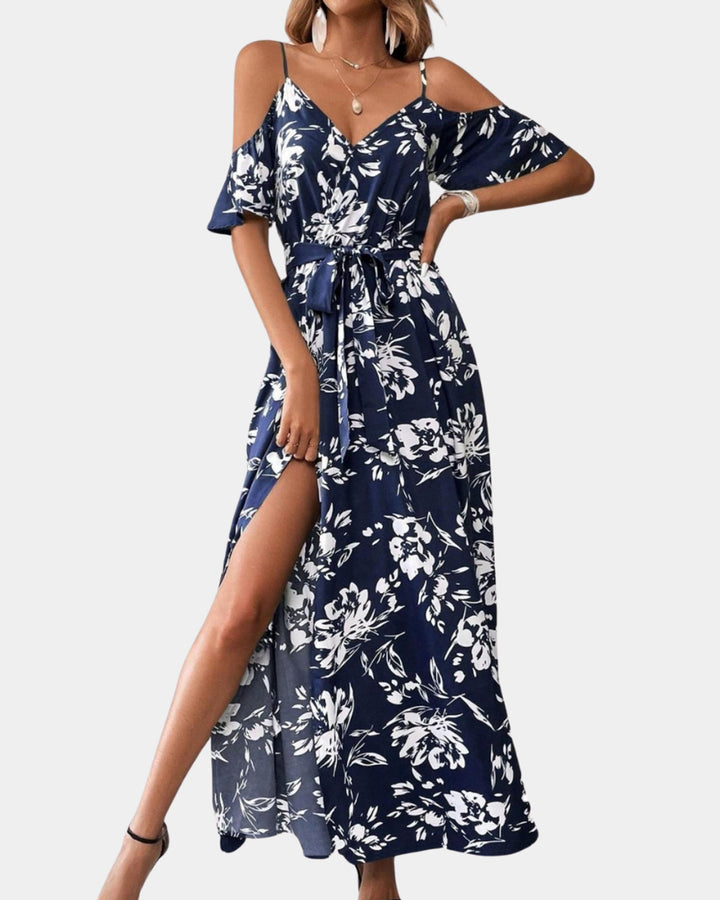 Jovanka Blumenkleid Damen mit Schlitz