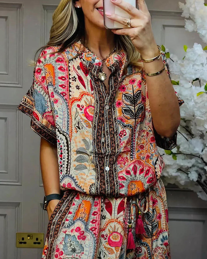 Lena Weite Leinenhose Boho Damen