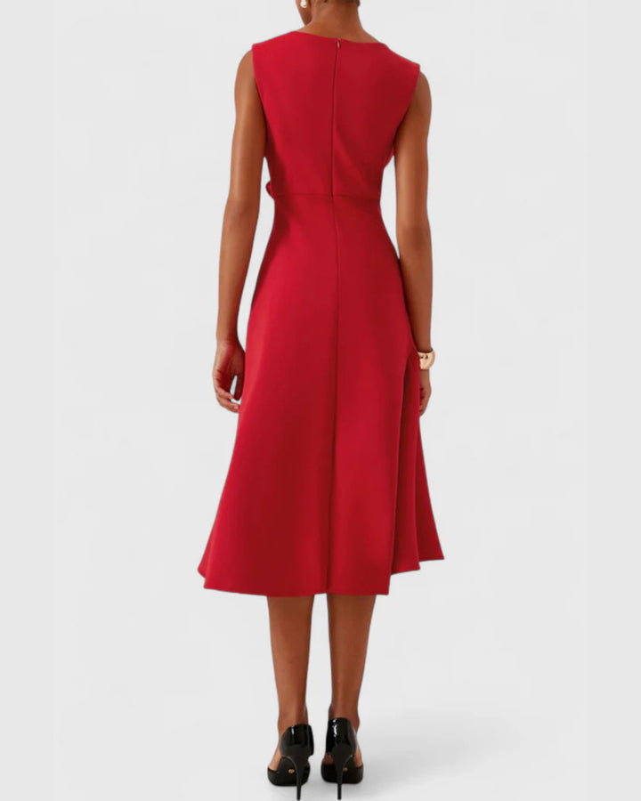 Sheila Asymmetrisches Midi Kleid Damen